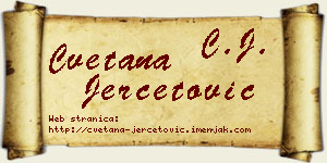 Cvetana Jerčetović vizit kartica